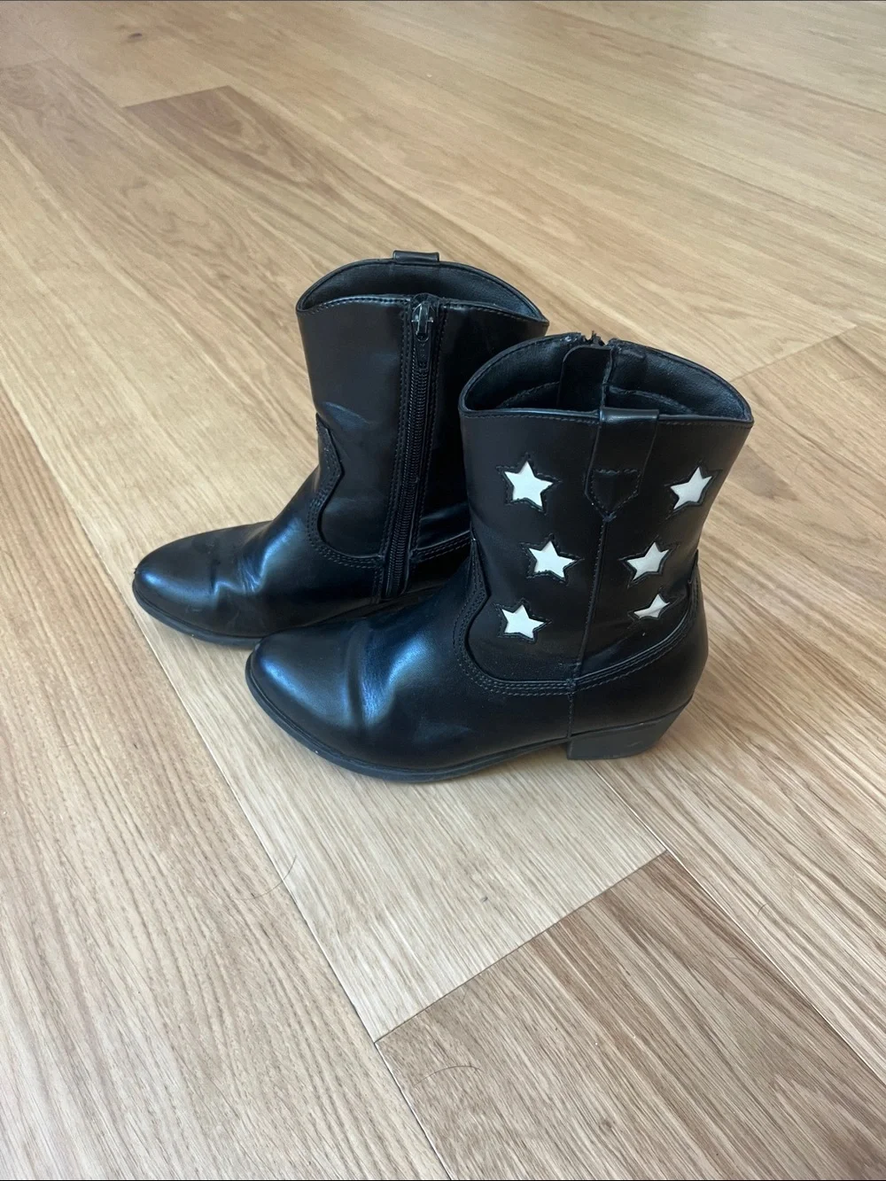 Art Class Girls Margot Western Boots Black Star Accent size 1